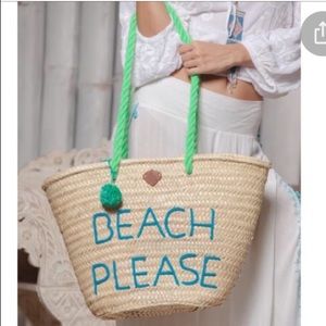 NWOT Free People Beach Please large straw tote
